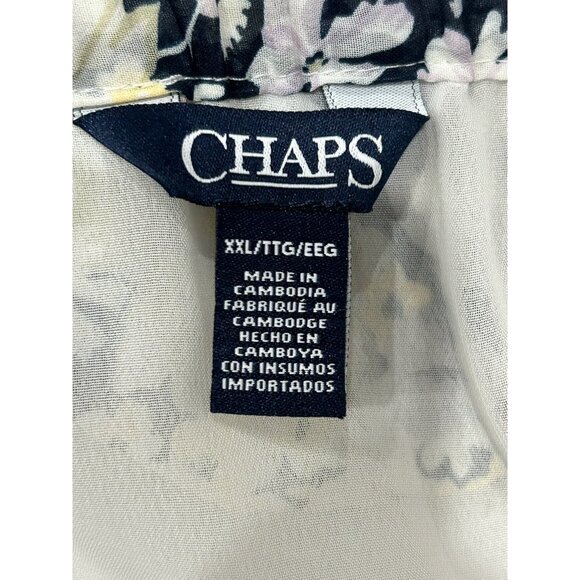 Chaps Floral Pleated Midi Skirt Multicolor Size XL - Picture 5 of 8